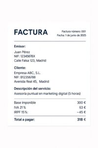 factura autónomo
